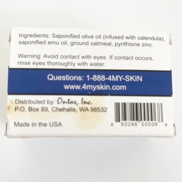 Noble Formula 2% Pyrithione‎ Zinc (ZnP) Original Emu Oil Bar Soap 3.25 oz - Picture 2 of 3